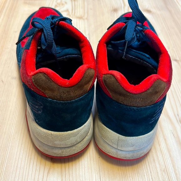 New Balance Red White & Blue Suede Sneakers - Picture 8 of 10